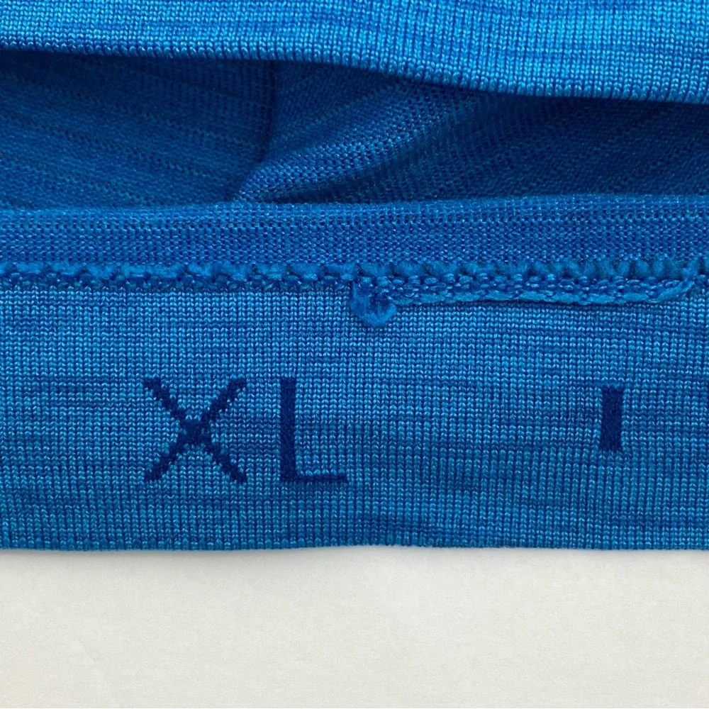 Lululemon size XL Men’s Heathered Blue Metal Vent Tech 1/2 Zip Long Sleeve Top - Picture 8 of 8
